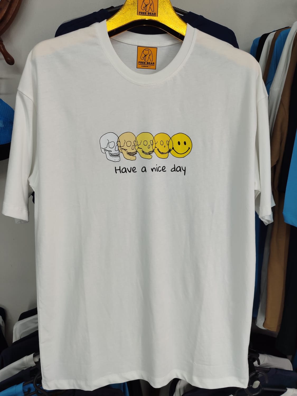 FREEBEAR - HAVE A NICE DAY RULES OVERSIZE T-SHIRT